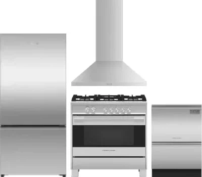 4 Piece Package Includes Refrigerator, Range, Hood And Dishwasher